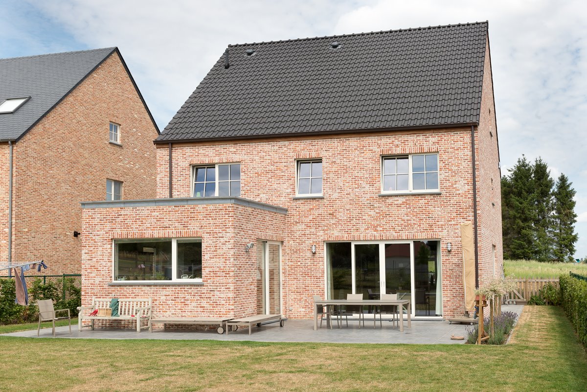 Aluminium buitenschrijnwerk ramen deuren woning Heverlee Schüco Corswarem