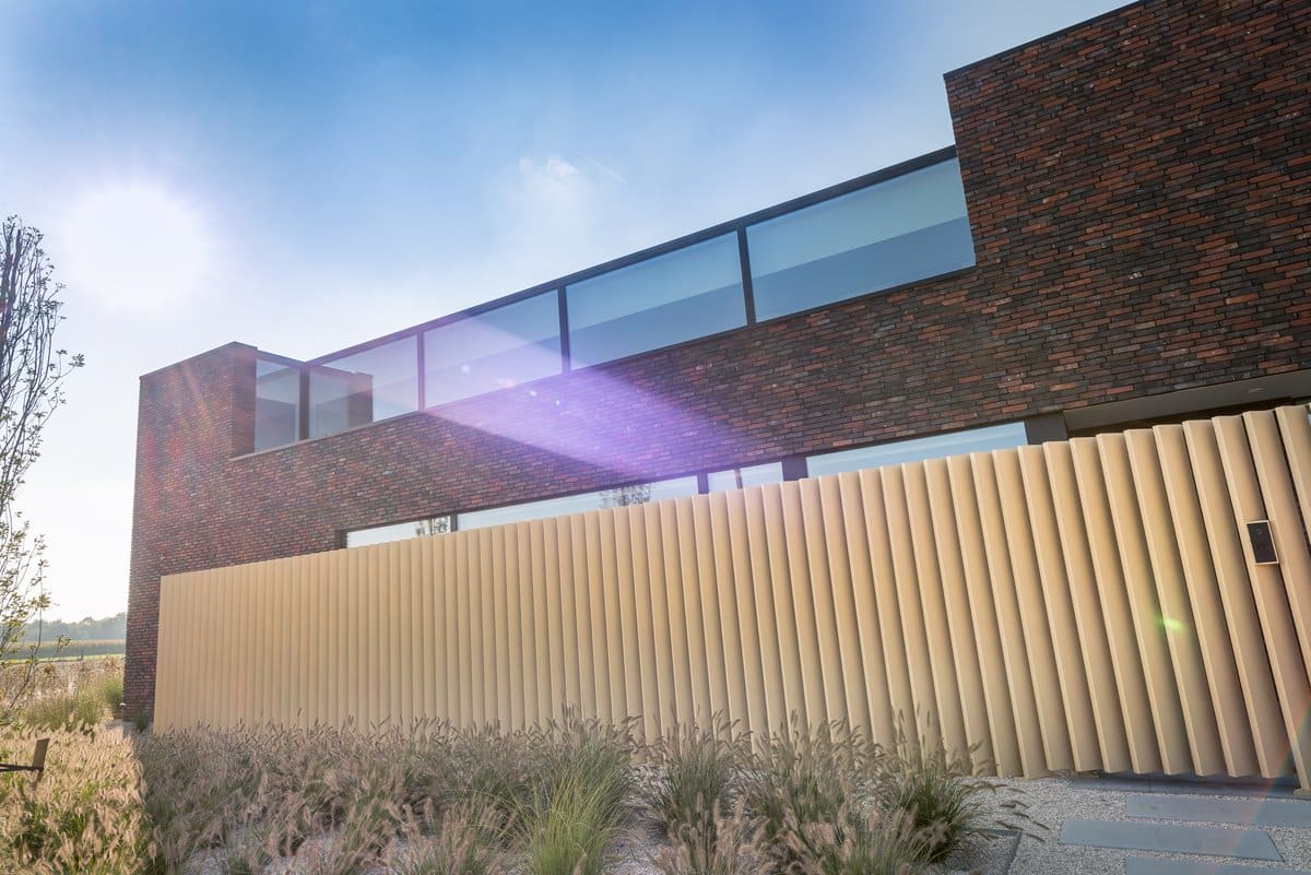 Aluminium buitenschrijnwerk ramen deuren woning Zichem Schüco Corswarem
