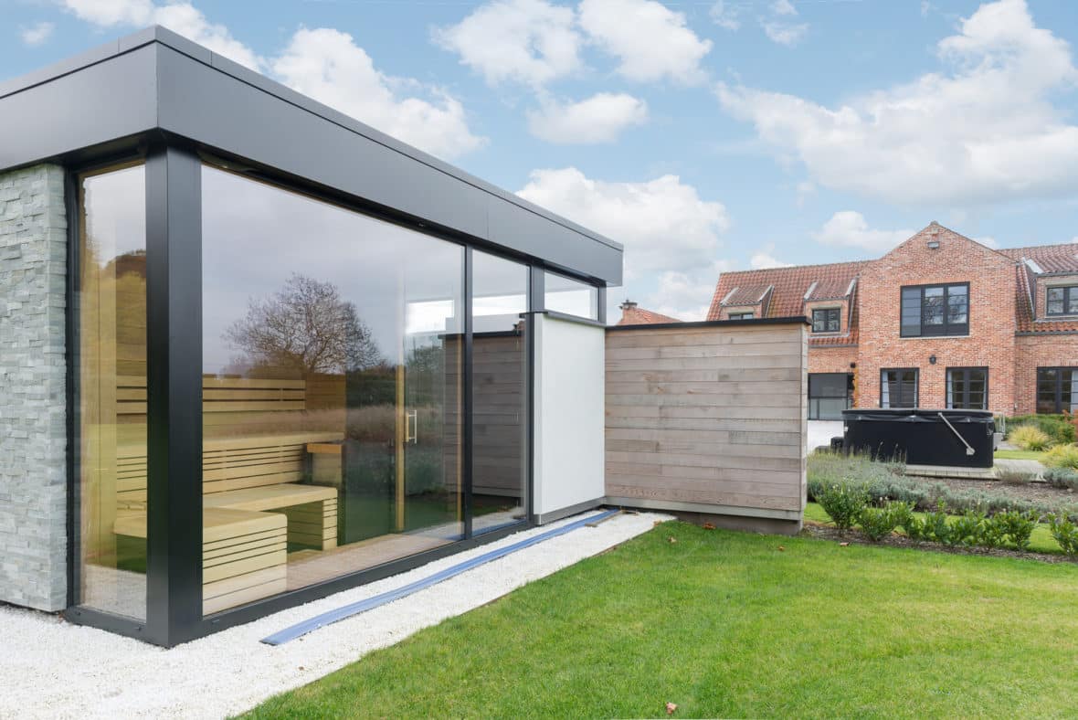 Aluminium buitenschrijnwerk ramen deuren woning Hasselt Schüco Corswarem