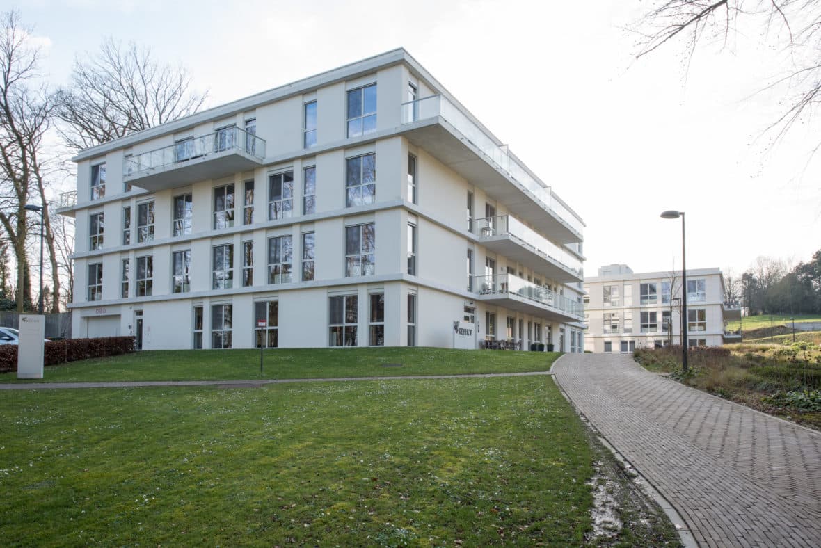 Aluminium buitenschrijnwerk ramen deuren glasgevel gevelbekleding Keyhof Huldenberg projectbouw Schüco Corswarem