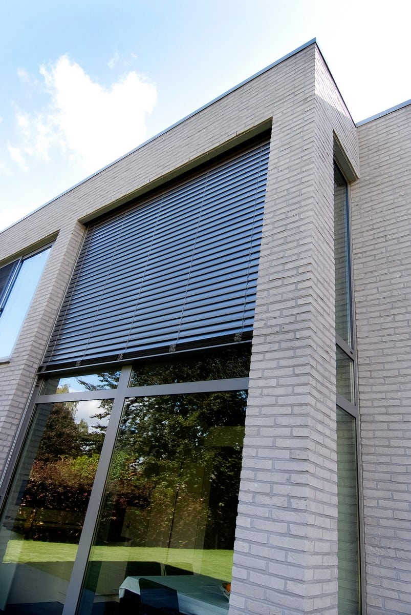 Aluminium buitenschrijnwerk ramen deuren woning Grimbergen Schüco Corswarem