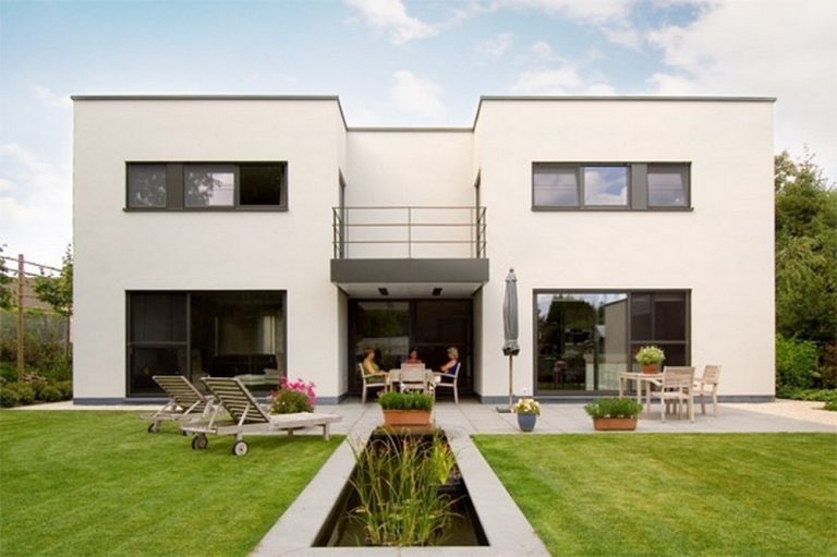 Aluminium buitenschrijnwerk ramen deuren woning Hasselt Schüco Corswarem