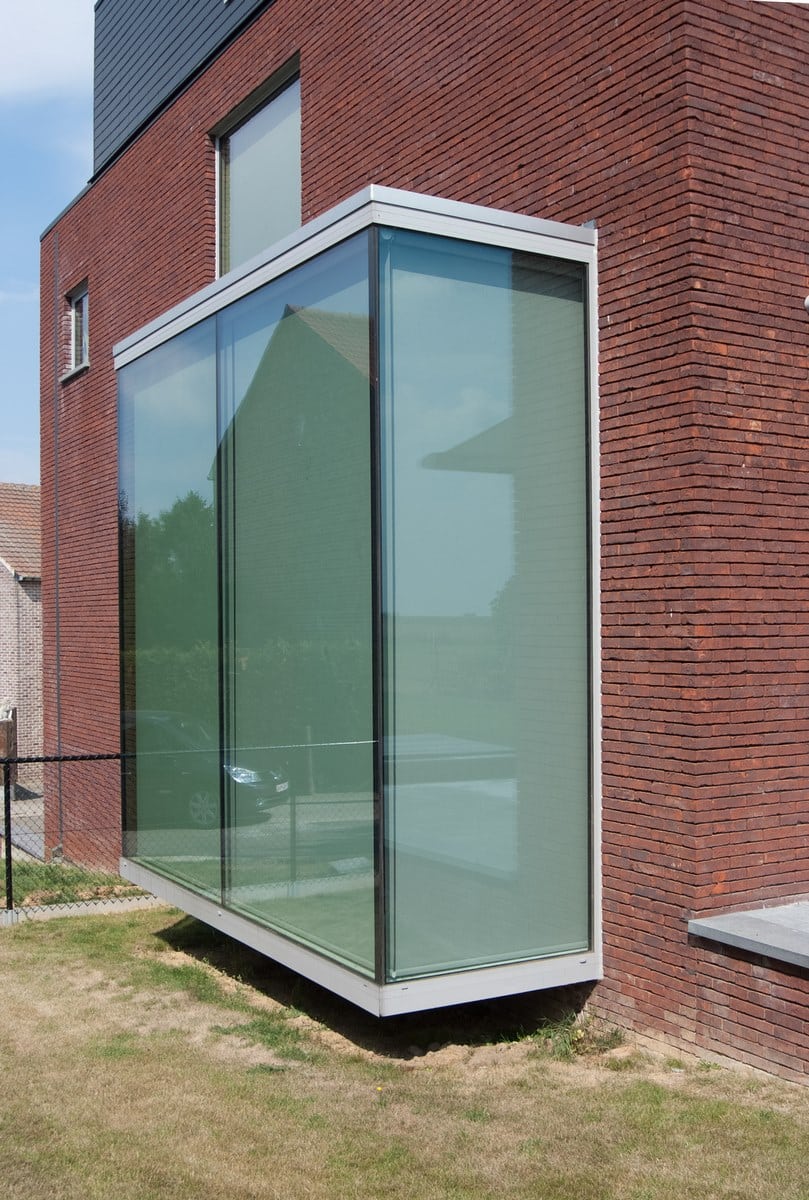 Aluminium buitenschrijnwerk ramen deuren woning Heers Schüco Corswarem