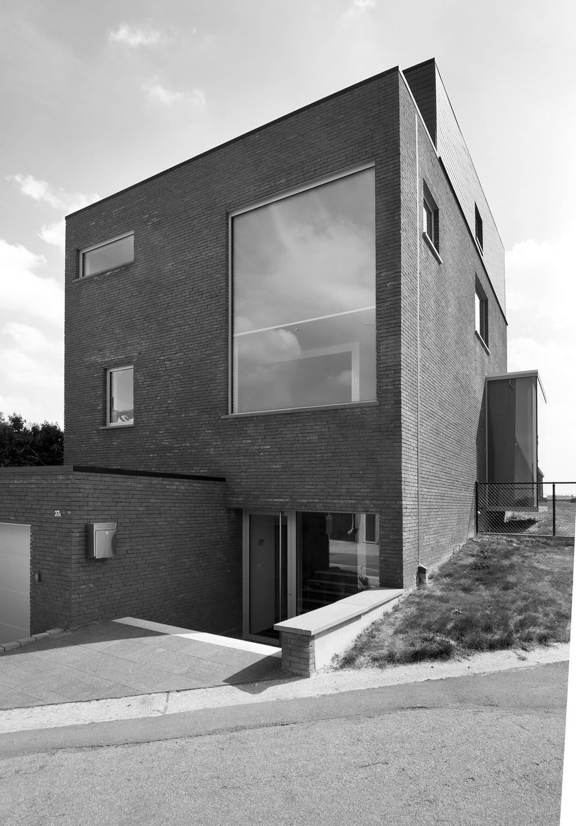 Aluminium buitenschrijnwerk ramen deuren woning Heers Schüco Corswarem