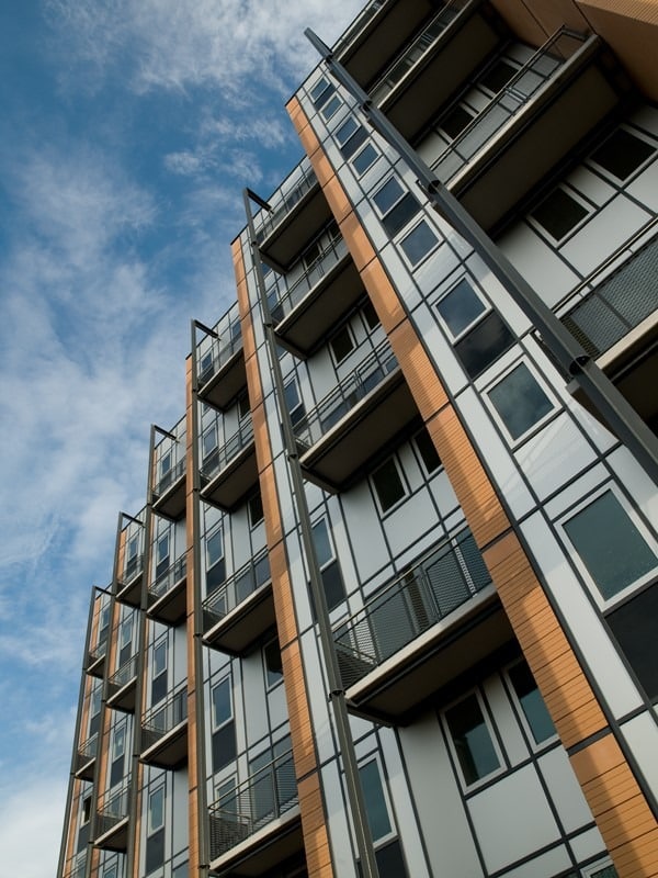 Aluminium buitenschrijnwerk ramen deuren glasgevel gevelbekleding Sint-Maartendal Leuven projectbouw Schüco Corswarem