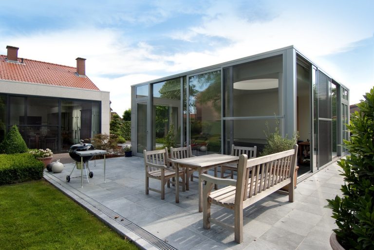 Tuinkamer Outdoor Living aluminium ramen deuren Kiewit Schüco Corswarem