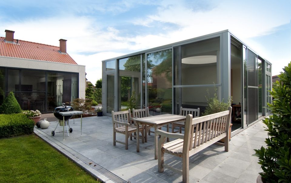 Tuinkamer Outdoor Living aluminium ramen deuren Kiewit Schüco Corswarem