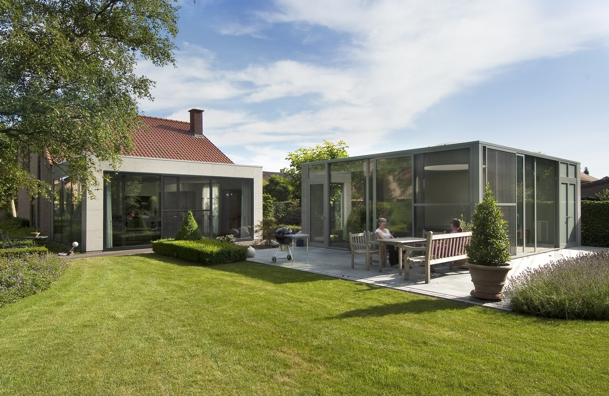 Tuinkamer Outdoor Living aluminium ramen deuren Kiewit Schüco Corswarem